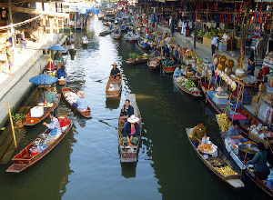 Marche flottant Bangkok Thailande